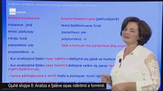 Gjuhë shqipe 8  Analiza e fjalëve sipas ndërtimit e formimit [upl. by Akilaz363]