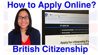 BRITISH  UK CITIZENSHIP  HOW TO APPLY ONLINE  NOV 2020 [upl. by Athiste]