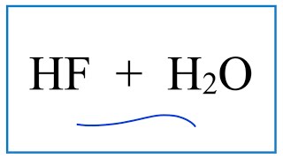 HF  H2O Hydrofluoric acid  Water [upl. by Lledo]