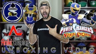 NAVY THUNDER NINJA STORM ANIKI COSPLAY POWER RANGER HELMET [upl. by Darra]