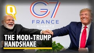 The ModiTrump Handshake at G7 Summit that You Just Cant Miss  The Quint [upl. by Eekram]