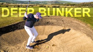 REAL GOLF BUNKER TIPS deep bunker EXIT PLAN [upl. by Sibel]