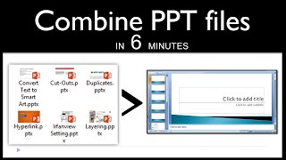 How to merge PPT files into one  Combine Presentation Files [upl. by Oicelem452]