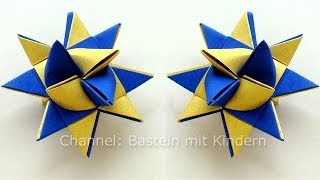 Sterne basteln Fröbelstern  Basteln Weihnachten  Fröbelsterne Anleitung  Origami [upl. by Akinimod213]