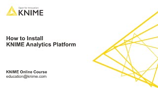 How to Install KNIME Analytics Platform [upl. by Dott]