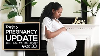 Triplets 33 Week Pregnancy Update  Identical or Fraternal [upl. by Cathey]