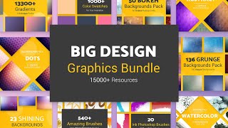 Big Design Graphics Bundle 15000 Resources [upl. by Almeda]