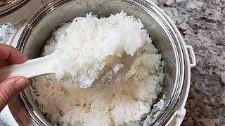 RICE COOKER Method  How I Make Steamed Rice [upl. by Suhpoelc]