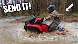 MUDDING on the NEW Four Wheeler [upl. by Ssepmet]