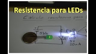 ✅ Que resistencia lleva un LED [upl. by Ahsitil]