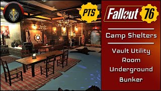 FALLOUT 76  quotVault Utility Roomquot Bunker Build  Camp Shelters PTS [upl. by Coy90]