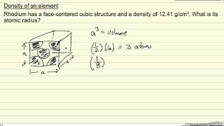 Density of an Element Example [upl. by Rosenthal414]