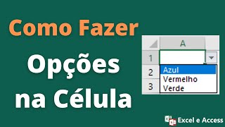 Como fazer no Excel célula com opções [upl. by Danzig]