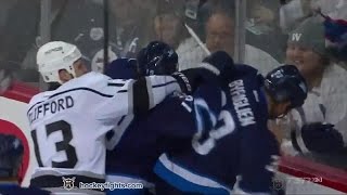 Jordan Nolan vs Dustin Byfuglien Mar 1 2015 [upl. by Hsetirp]