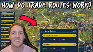 How Trade Routes Work and How To Use Them  Civilization 6 [upl. by Novyat]