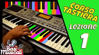 Corso di Tastiera Base Lezione 1 How to play the Piano [upl. by Aryad]