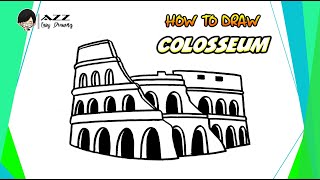 How to draw Colosseum step by step [upl. by Troxell]