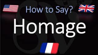 How to Pronounce Homage CORRECTLY American English British French Pronunciation [upl. by Kawai]