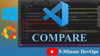 How to compare files in vscode side by side  5Minute DevOps [upl. by Anael]