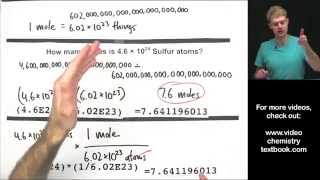 Converting Between Moles Atoms and Molecules [upl. by Einaej]