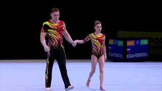 2018 Acrobatic Worlds – Russia Mixed Pair Qualifications [upl. by Searcy771]