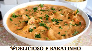 ESTROGONOFE VEGETARIANO BARATINHO  RECEITAS QUE AMO [upl. by Ordnas408]