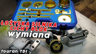 Wymiana pouszki silnika i pod silnikiem VW TOURAN Golf Passat [upl. by Ecire]