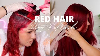 RED HAIR ROOT TOUCH UP  REFRESH ROUTINE [upl. by Eelaroc306]