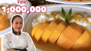 How To Make Thai Mango Sticky Rice  ThaiChef food [upl. by Idnis503]