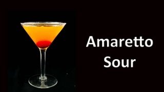 Amaretto Sour Cocktail Mixed Drink Recipe [upl. by Robbert]