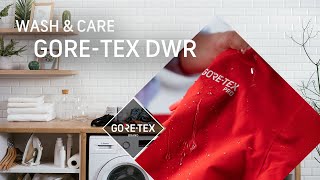 How to restore the GORETEX DWR durable water repellency  Wash amp Care [upl. by Iphlgenia]