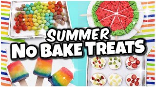 4 EASY “NO BAKE” Summer Treats Kids Can Make [upl. by Lleder]