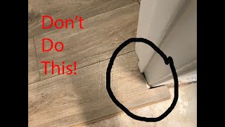 How to install laminate flooring around doors and cabinets [upl. by Ava]