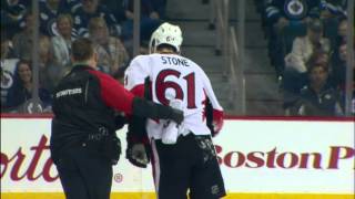 Gotta See It Byfuglien absolutely demolishes Stone [upl. by Adao]