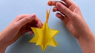 Sterne basteln mit Papier  Einfache Weihnachtssterne falten  DIY Weihnachtsdeko [upl. by Ecyak]