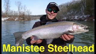 Manistee River Steelhead Fishing [upl. by Atiuqram522]