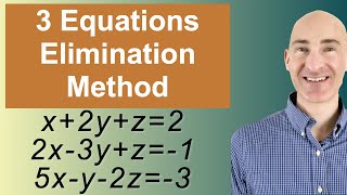 Solving Systems of 3 Equations Elimination [upl. by Celestine]