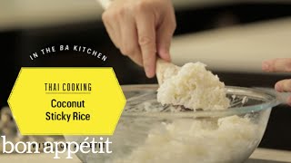 Thai Cooking Coconut Sticky Rice [upl. by Horlacher533]