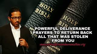 Powerful Deliverance prayers to return back all that was stolen from you by evil [upl. by Wendelin628]