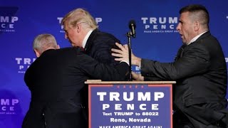 Donald Trump rushed off stage during rally in Nevada [upl. by Llejk521]