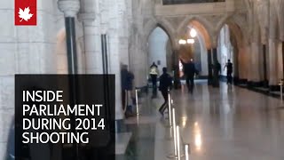 Inside Parliament in Ottawa during 2014 shooting [upl. by Yehs]