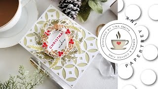 Papertrey Ink Wonderful Wreaths  Christmas Card [upl. by Giza]