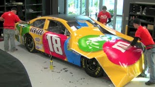 Incredible 2013 Kyle Busch MampMS NASCAR Wrap Time Lapse  How NASCAR cars are painted [upl. by Isidor370]