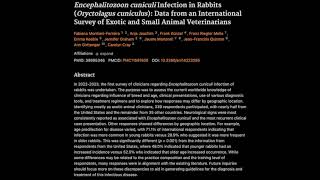 18 Encephalitozoon cuniculi Infection in Rabbits [upl. by Eetnom316]