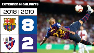 FC BARCELONA 82 SD HUESCA 201819  RESUMEN ampliado [upl. by Mays724]