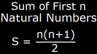 Sum of first n natural numbers  Derivation of a formula [upl. by Ozneral]