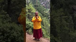 Guru Rinpoche Mantra Mudras  Khenchen Lama Rinpoche in Paro Taktsang [upl. by Lachlan]