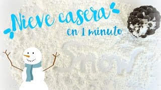 Como hacer NIEVE CASERA EN 1 MINUTO  FAKE SNOW [upl. by Enyedy]