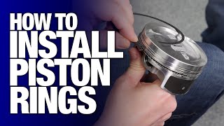 How to Install Piston Rings  Engine Building 101 [upl. by Ahsekel526]