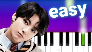 BTS Jungkook  Still With You  100 EASY PIANO TUTORIAL [upl. by Rourke539]